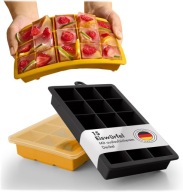 FOREMKI DO KOSTEK LODU 2X15 SZT SILIKONOWE Z POKRYWKĄ BPA FREE