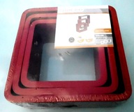 SPACEO zestaw półki modułowe 20/24/28 cm, czerwone