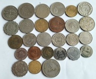 zestaw monet Islam 27 szt. Syria Iran Irak Kuwejt Bahrajn Egipt ZEA