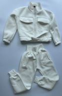 Dresy - Bluza wiązana -Komplet dresowy - BIAŁY