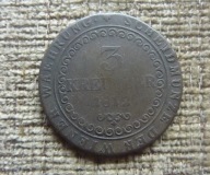 Austria 3 krajcary kreuzer 1812