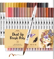 Ohuhu pisaki do kolorowania, kolory skóry, 36 kolorów, z filcową końcówką