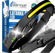 MOCNA LATARKA CZOŁOWA LED CZOŁÓWKA NA GŁOWĘ WODOODPORNA Z CZUJNIKIEM RUCHU