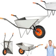 TACZKA higher OGRODOWA STALOWA 120 LITRÓW ANTYPOŚLIZGOWA RĘKOJEŚĆ