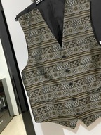 T Kamizelka uniwersalna Giovani azteckie wzory pasy brąz popiel srebro