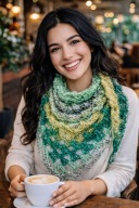 PIĘKNA, DUŻA, CIENIOWANA, CAŁOROCZNA DELIKATNA JAK MGIEŁKA CHUSTA Z MOHEREM