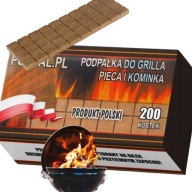 ECO PODPAŁKA DO GRILLA ROZPAŁKA PIECA KOMINKA DREWNO EKOLOGICZNA 200KOSTEK
