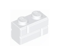 LEGO Brick cegła 1x2 98283 White 25szt
