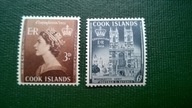 Cook Islands koronacja ** 2 znaczki QEII kolonie angielskie brytyjskie