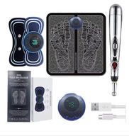 ZESTAW EMS – MASAŻER STÓP, CIAŁA I AKUPUNKTURY – USB 19 poziomów USB