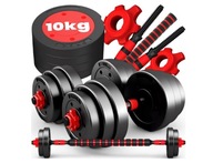 ZESTAW HANTLI REGULOWANYCH 2X5KG 10KG BITUMICZNE KANZA GRYF SZTANGA