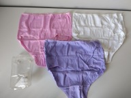 3 szt Śliczne majtki Essence UK 26/28 EU 54/56 95% cotton
