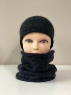 Ręcznie robiony komplet czapka i komin