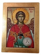 Archanioł Michał Ikona prezent Ślub Chrzest Komunia, 20x27cm