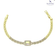 76560 BRANSOLETKA 14K POZŁACANA 19-17 CM 10 MM AB CRYSTAL Swarovski