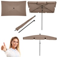 PARASOL OGRODOWY BALKONOWY PROSTOKĄTNY ŁAMANY 2M NA BALKON DUŻY 200CM MOCNY