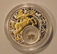 SAGITTARIUS - STRZELEC 20 RUBLI 2013 BIAŁORUŚ SREBRO ZŁOCENIE BLISTER CERTY