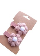 Spinki do włosów szydełkowe kwiatki 2 szt. handmade
