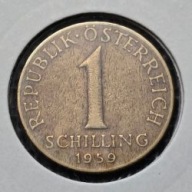 *AUSTRIA [0009]*1 szyling (1 SCHILLING) 1959 Kwiaty: Szarotka alpejska