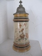 Kreglarski Stary kufel karczmiak 1/2L-27cm ok, 1880r -G-