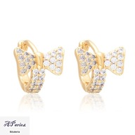 Eap31514 Kolczyki dziecięce złocone kokardki