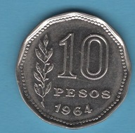 Argentyna 10 peso, 1964