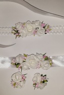 OPASKA CHRZEST PASEK PRZYPINKI DO BUCIKÓW ZESTAW