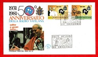 Watykan / Koperta FDC 778-779 ( 50. rocznica Radia Watykańskiego ) 1981 r.