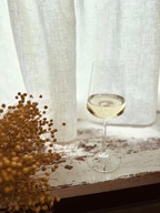 Zazdrostka lniana 45xx100 cm. Retro zasłonka kawiarniana