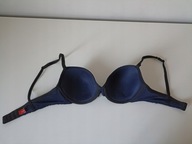 Śliczna markowa bielizna Espri welurowy granatowy 75B SSN K V0609