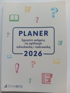 PLANER. Egzamin wstępny na aplikacje adwokacką i radcowską 2026 NOWA