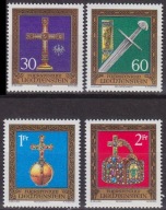 Liechtenstein 1975 Znaczki 625-8 ** Cesarstwo regalia koronacja korona
