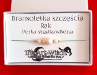 Zodiakalna bransoletka szczęścia z kamieniami szlachetnymi - rak
