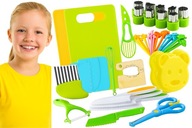 ZESTAW BEZEPIECZNYCH NOŻY I AKCESORIÓW KUCHENNYCH DO KROJENIA DLA DZIECI 46