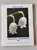 Finlandia 1991, zestaw rocznikowy monet