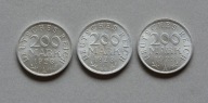 NIEMCY WEIMAR 200 MAREK 1923 A PIĘKNE ZESTAW 3 SZT.