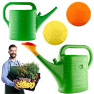 KONEWKA OGRODOWA DUŻA ZIELONA ZDEJMOWANE SITKO DO KWATÓW WARZYW ROŚLIN 12L