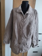 Kurtka damska 50 pikowana beżowa lekka z ociepleniem 5XL przejściowa