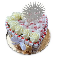 TORT BOX Z CZEKOLADEK KINDER RAFFAELLO KOMUNIA ŚWIĘTA PREZENT