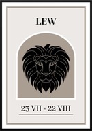 A2 PLAKAT OBRAZ ZNAK ZODIAKU LEW, NATURA, HOROSKOP, DO DOMU, NA PREZENT