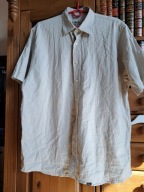 Śliczna męska koszula lniano bawełniana Globe Troter r L