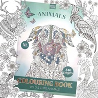 KOLOROWANKA ANTYSTRESOWA dla Dorosłych MANDALA ROŚLINY ZWIERZĘTA 240 Stron