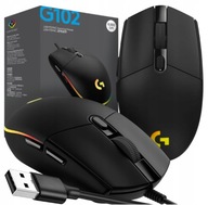 Mysz przewodowa Logitech G102 Czarna USB 8000DPI sensor optyczny LIGHTSYNC