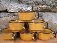 Dużą MIODOWA Filiżanka_Porcelit PRUSZKÓW PRL