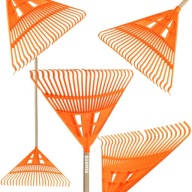 GRABIE GRABKI WACHLARZOWE DO LIŚCI TRAWY Z TWORZYWA Z TRZONKIEM OGRODOWE