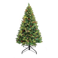 Choinka z szyszkami i jarzębiną 210 cm.