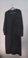 Szary długi sweter kardigan maxi 48