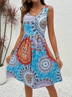 SUKIENKA BRĄZOWA WZÓR WYGODNA LUZNY STYL SEXY basic minimalizm KOLOROWA