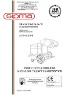 SIPMA Z-279, Z-279/1 - instrukcja obsługi, katalog części pras (2009)