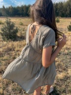 Sukienka khaki ONE SIZE 100% Bawełna